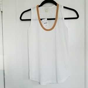 NWT JCREW white sleeveless top